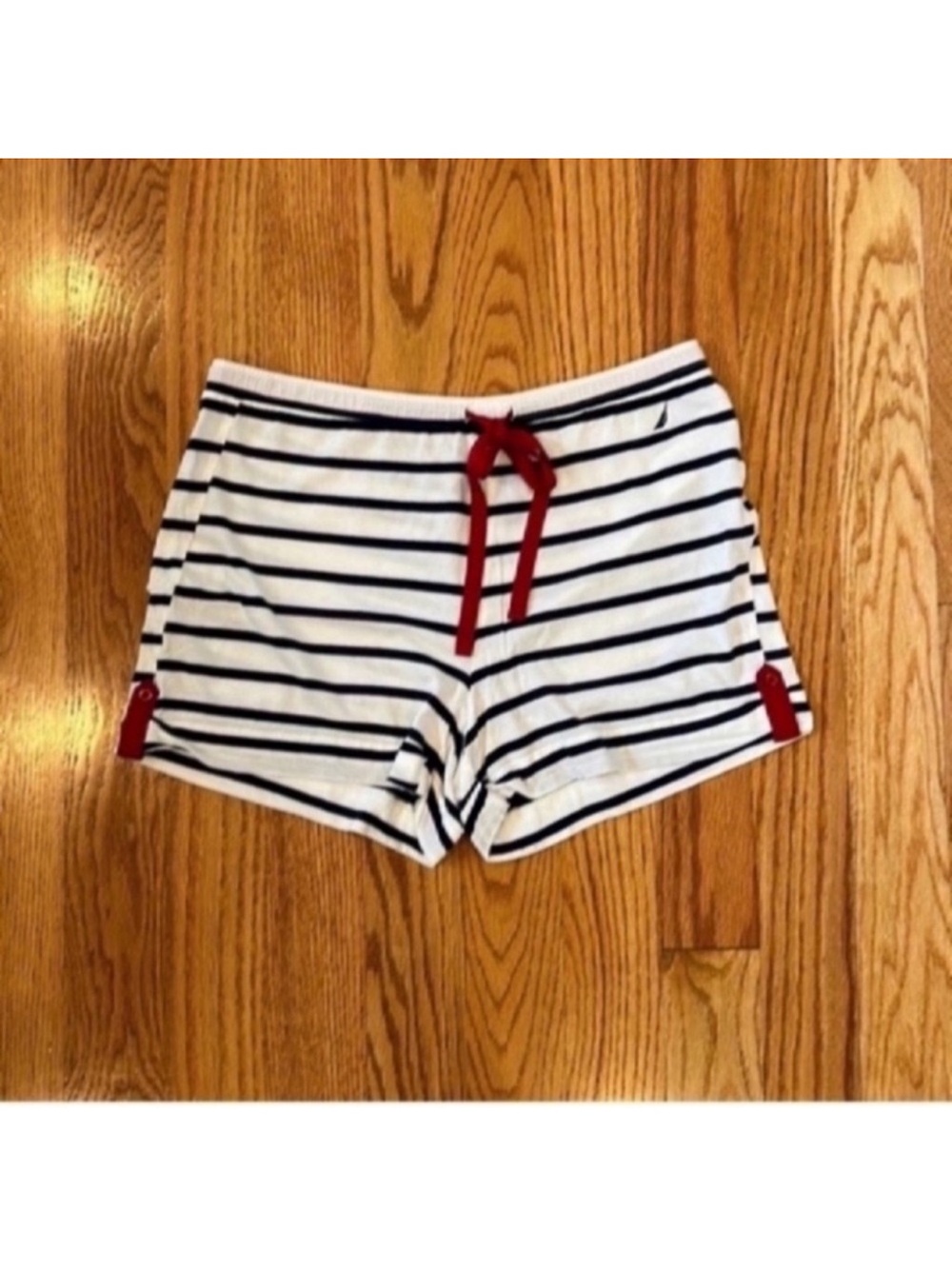 Like New Nautica Striped Pajama Shorts- White, Blue, & Red, Size Medium